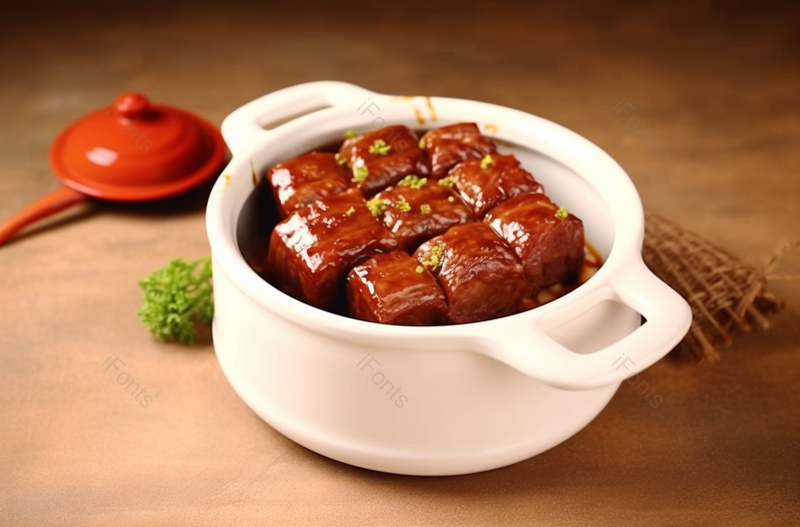 白色小罐里的稻香肉,高清,摄影图,摄影图片,图片大全,摄影图免费下载